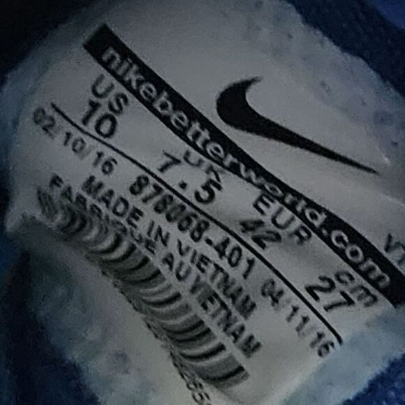 Nike Air Presto Athletic Running Shoes Mesh Breathable Royal Blue Sneakers - Picture 3 of 9